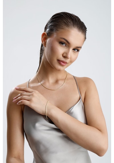 14 Ayar Altın Balık Sırtı Zincir Kolye 3 Mm Sarı