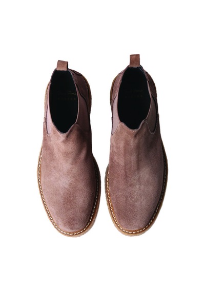 Taupe Bot Kadın Nantes-sy Toni Pons Splıt Leather Ankle Boot Wıth Sıde Elastıcs Kahve