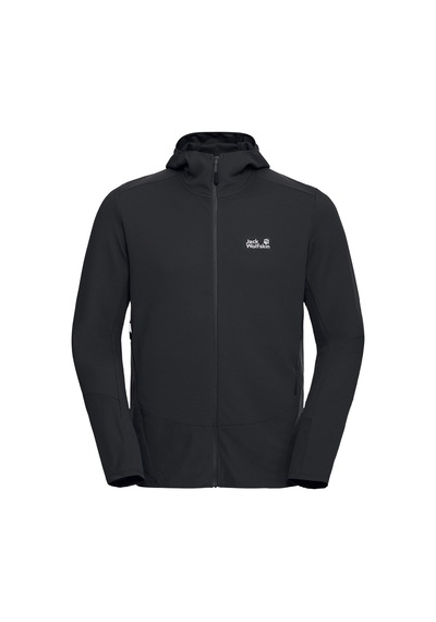 Jack Wolfskın Jack Wolfskin Ridge Hike Hooded Fz Erkek Siyah Polar Ceket 6000