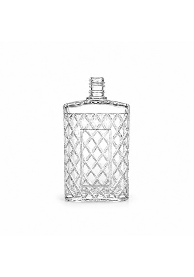 15 Adet Boş Cam Kolonya Şişe, 200 Ml, Kristal Model, Şeffaf, Gold-siyah Kapaklı