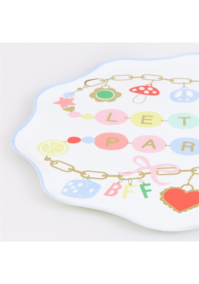 Meri Meri - Charm Temalı Tabaklar - L - 8 Adet