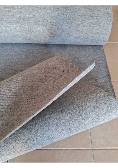Rengi Gri Halıfleks 1 X 6,50 Metre Rip Halıflekx Fuar Halısı Rip Çok Renkli