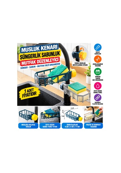 Musluk Kenarı Plastik Süngerlik Sabunluk Mutfak Düzenleyici Sünger Sabun Mutfak Organizeri Adet Fiyatıdır Diğer