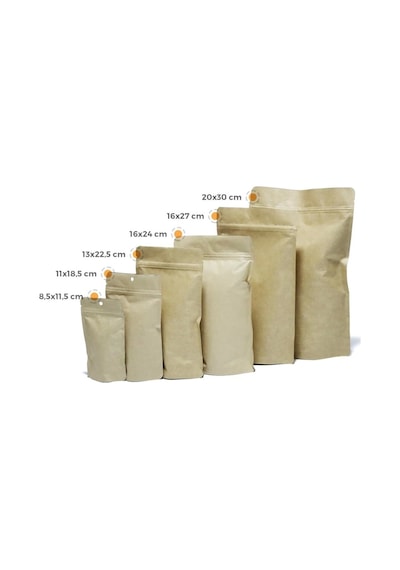 Kraft Alüminyum Doypack 11x18,5 Cm - 100 Adet