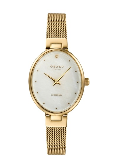 Obaku Denmark V312lxgwmg Quartz Altın Hasır Kordon 24 Mm Kadın Kol Saati Altın