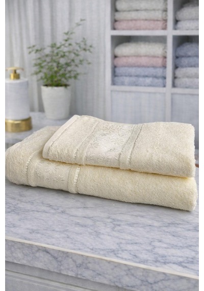 Özdilek Blossom Best Set Hamam Takımı Krem-gri Çok Renkli