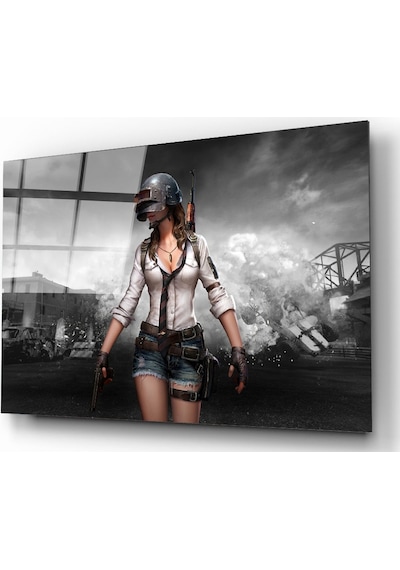 Pubg Kadın Cam Tablo
