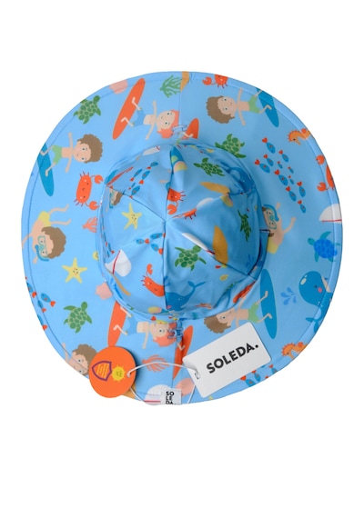 Soleda Uv Korumalı Çift Taraflı Ayarlanabilir Bebek Çocuk Şapkası Journey Under The Sea Mavi