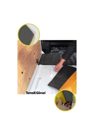 Araç İçi Ses Ve Isı Yalıtım Bandı 100 Cm En 5 Mm Kalınlık 1 Metre Uzunluk Yapışkanlı Kauçuk Sünger