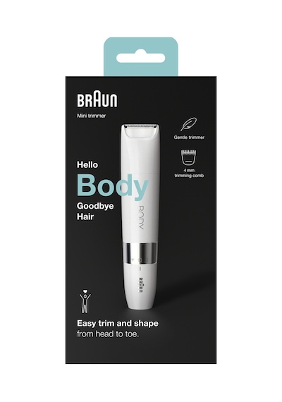 Braun Body Mini Trimmer BS1000 Islak & Kuru Vücut Tüy Kesme Makinesi + Pil + Temizleme Fırçası