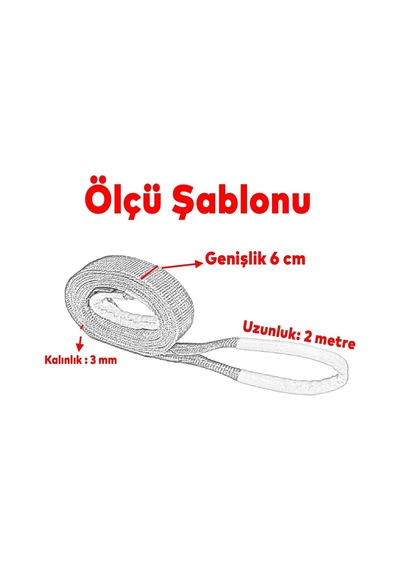 Yük Kaldırma Sapan Polyester Spanzet 2 Ton 2 Metre Turkuaz Sağlam Taşıma İndirme Araç Çekme Halat