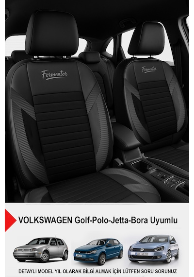 Formentor Tay Tüyü Oto Koltuk Kılıfı Volkswagen Bora-golf-jetta-polo Uyumlu Carbon