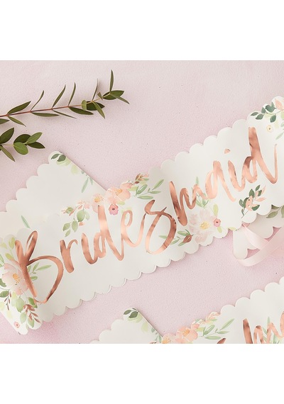 Çiçekli Bridesmaid Kuşakları - 2 Adet Tüm Yaşlar