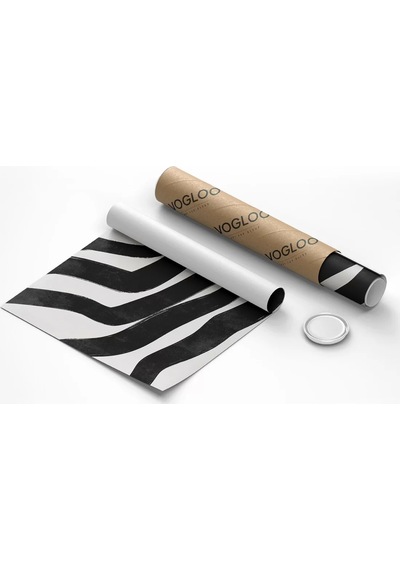 Çerçevesiz Poster Monokrom Zebra Çizgileri 2'li