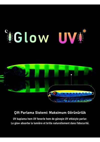 Jig, Zoka, Suni Yem, Glow Uv Metal Jig, 60gr 10cm Jıgto Tide 60