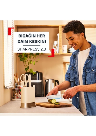 Tefal Eversharp 3'lü Entegre Otomatik Bileyicili Bıçak Seti 586917