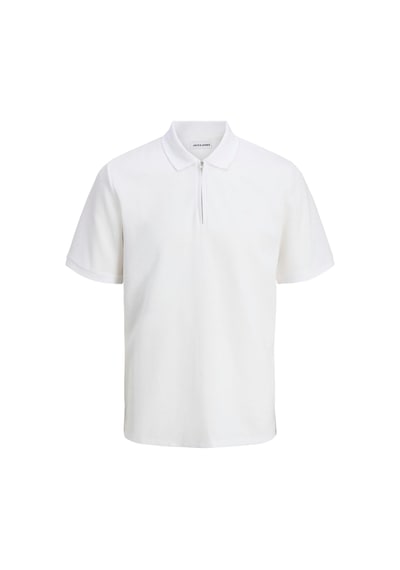 Jack & Jones Jjeaustın Zıp Polo Ss Noos White White