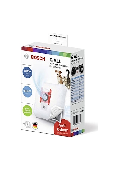 4 X Elektrikli Süpürge Torbası Airfresh Tip G All Bbzafgall,%99,9 İnce Toz Filtreleme, Hayvan Sahipleri İçin İdeal,%