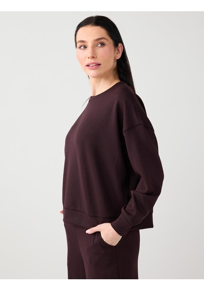 Jimmy Key Jimmy Key Acı Kahve Uzun Kollu Bisiklet Yaka Modal Örme Sweatshirt 5ww235403803 Kahverengi