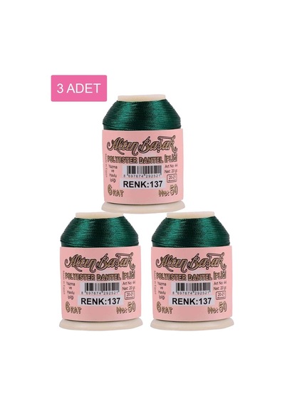 3 Adet Altınbaşak Oya Ve Dantel İpi 20 Gr - Royaleks - No: 137 Çok Renkli