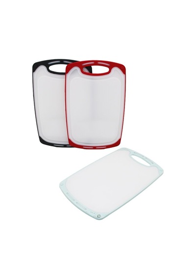 31x20cm Küçük Plastik Kesim Panosu Kaymaz Silikon Kenarlık - Çok Renkli