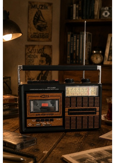 Fepe Fp-319bt Elektrikli Nostaljik Kaset Çalar Radyo - Bluetooth, Usb, Sd Müzik Çalar