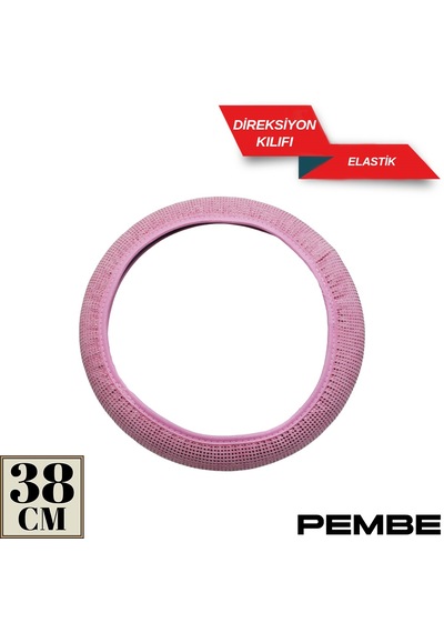Replax Pembe Direksiyon Kılıfı Elastik 38 Cm Taşlı Diamond Pembe 1842052 Pembe