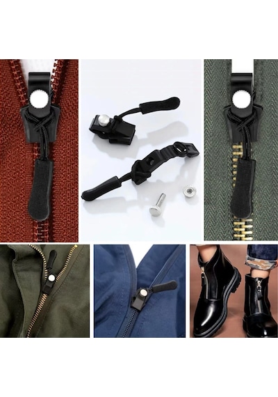 Dikiş Gerektirmeyen Pratik Fermuar Tamir Kiti 6 Adet 4887 Renkli