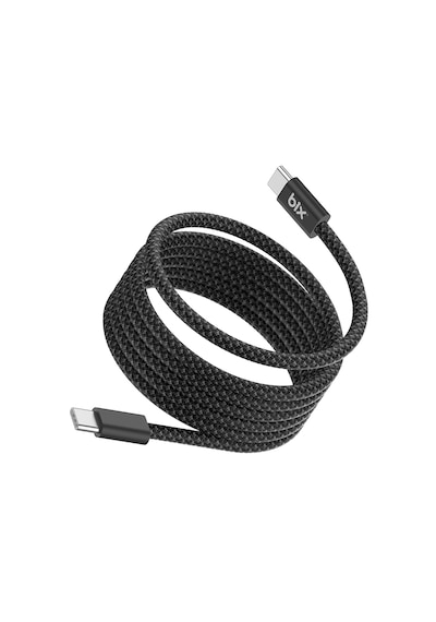 Bix T4cc 65w Usb-c To Usb-c Manyetik Tasarımlı Örgülü Hızlı Şarj Ve Data Kablosu 1 Metre Siyah