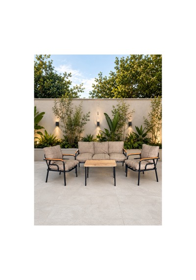 Bahçe Balkon Mobilyası 3+1+1+sehpa Kapuçino Kapuçino