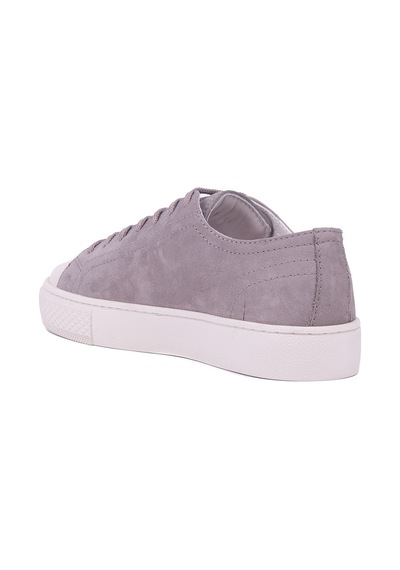 Shoetyle - Hakiki Nubuk Deri Vizon Rengi Erkek Sneaker - 666-0381-1582