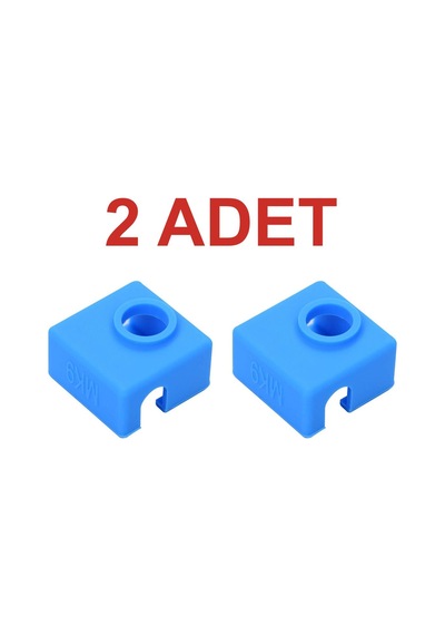 2 Adet 3d Yazıcı E3d-v6 Mk8 / Mk9 Alüminyum Isıtıcı Blok Silikon Kılıfı - Mavi Rodevino