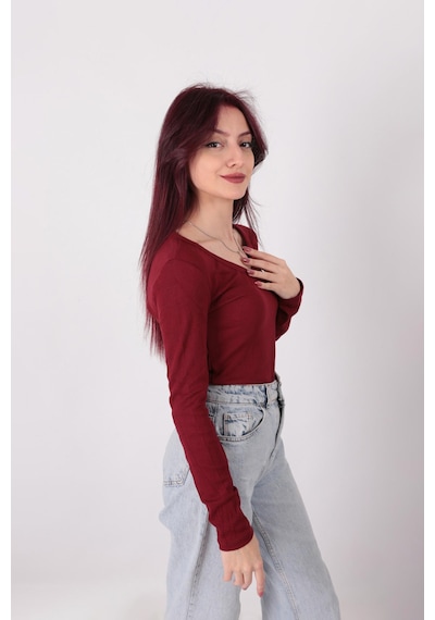 Busem S0015897 Kadın Bluz Bordo