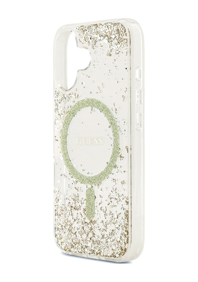 Apple Uyumlu iPhone 17  Kılıf Guess Lisanslı M-safe Özellikli Transparan Resin Bottom Kapak Gold Gold