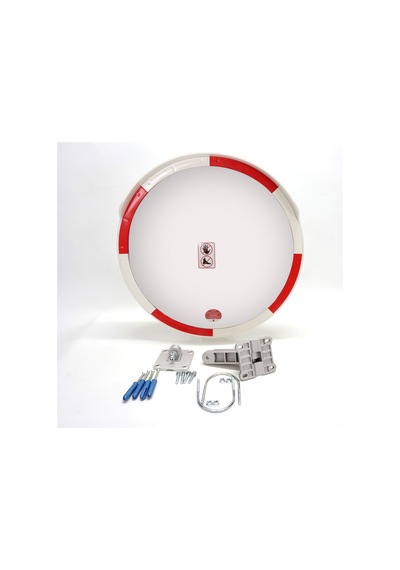 Otopark Aynası 60 Cm Trafik Ayna Direği Trafik Güvenlik Aynası Seti 2m Ayna Direği 12229 Tga+d01-2m