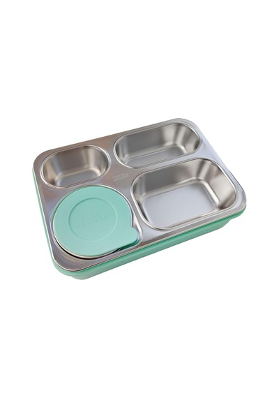 304 Çelik Yeşil 950 Ml 4 Bölmeli Öğrenci Ofis Yemek Mama Kabı Sefertası Cin864ys Çok Renkli