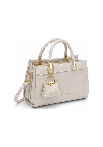 Just Polo İthal Premium Rugan Kadın Çantası Ebat Boy: 14 Cm En : 20 Cm Gri