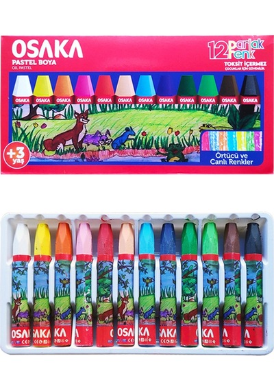 Kuru Boya 12'li Pastel Boya 12'li Sulu Boya 12'li Kırtasiye Seti