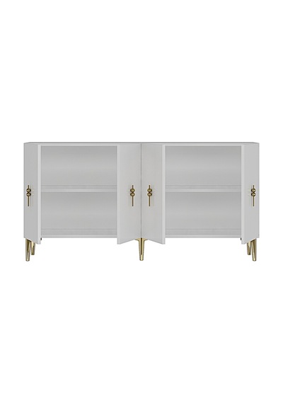 Ka1527bg Salkım Konsol Ve Tv Sehpası Beyaz-gold 150cm
