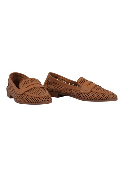 Napa Shoes Kadın Hakiki Deri Delikli Comfort Taban Kadın Babet Napa-aes22201 165