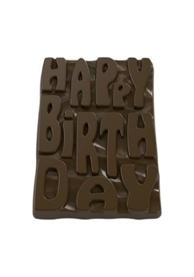 Happy Birthday Mutlu Yıllar Polikarbon Çikolata Kalıbı Renksiz