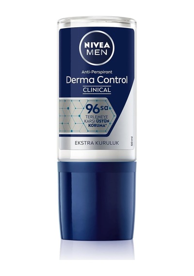 Men Erkek Roll On Deodorant Derma Control Clinical 50 Ml,96 Saat Üstün Koruma,anti-perspirant,c Vitamini,ekstra Kuruluk