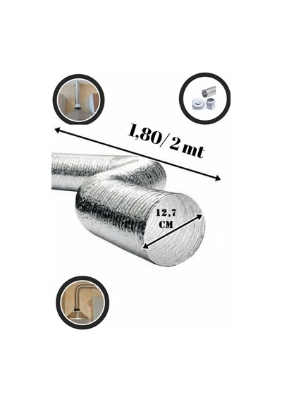 Telli Aspiratör Borusu 2 Metre - 39033156