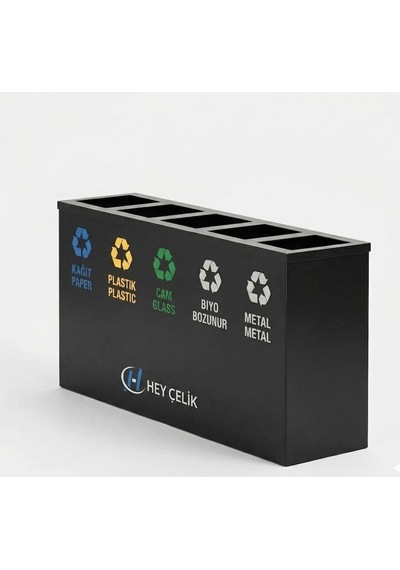 5 Li Sıfır Atık Kutusu Geri Dönüşüm Ünitesi Ec-105 Metal Atık Ayrıştırma Sistemi Hey Çelik