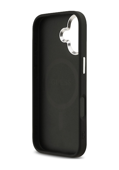Apple Uyumlu iPhone 17 Kılıf Guess Lisanslı M-safe Özellikli 4g Klasik Yazı Logolu Kapak Siyah Siyah