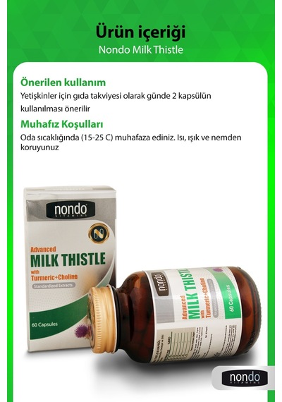 Nondo Advanced Milk Thistle 60 Kapsül