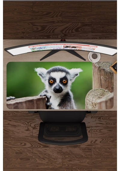 Lemur Kaymaz Dikişli Kauçuk Oyuncu Mousepad V2 - 90x40 Xxl Gaming Mouse Pad Fare Altlığı