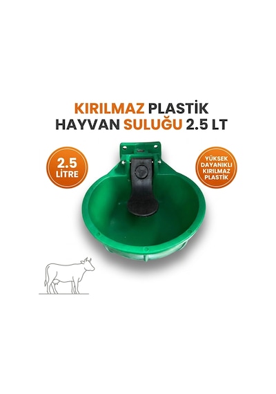Zrs Kırılmaz Plastik Hayvan Suluğu 2.5 Lt