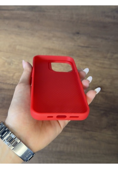 Apple Uyumlu iPhone 15 Pro Silikon Kılıf Xfab Kırmızı