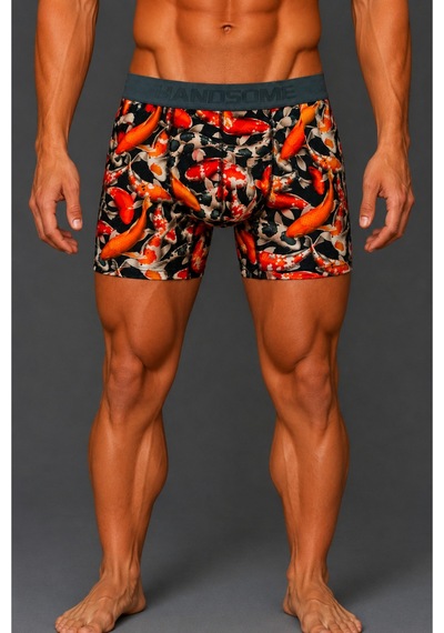 Brem Handsome Balık Desenli Erkek Boxer Çok Renkli